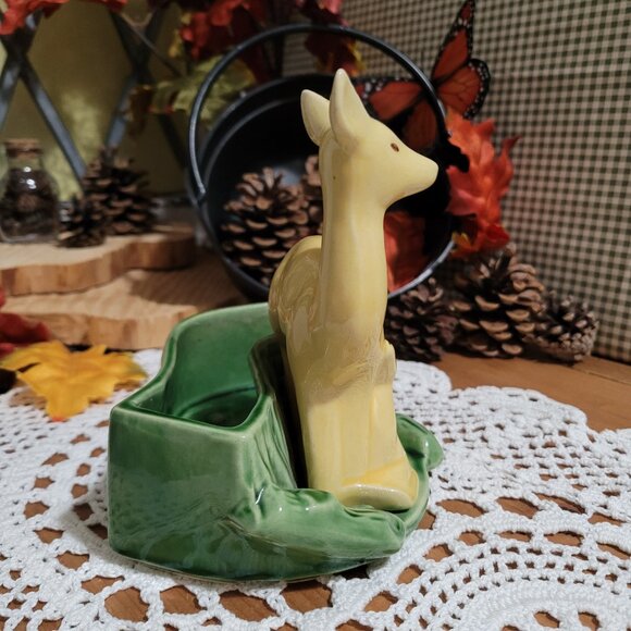 SHAWNEE no. 669 - Vintage Mid-century Ceramic Planter - Deer & Fawn - Picture 5 of 7
